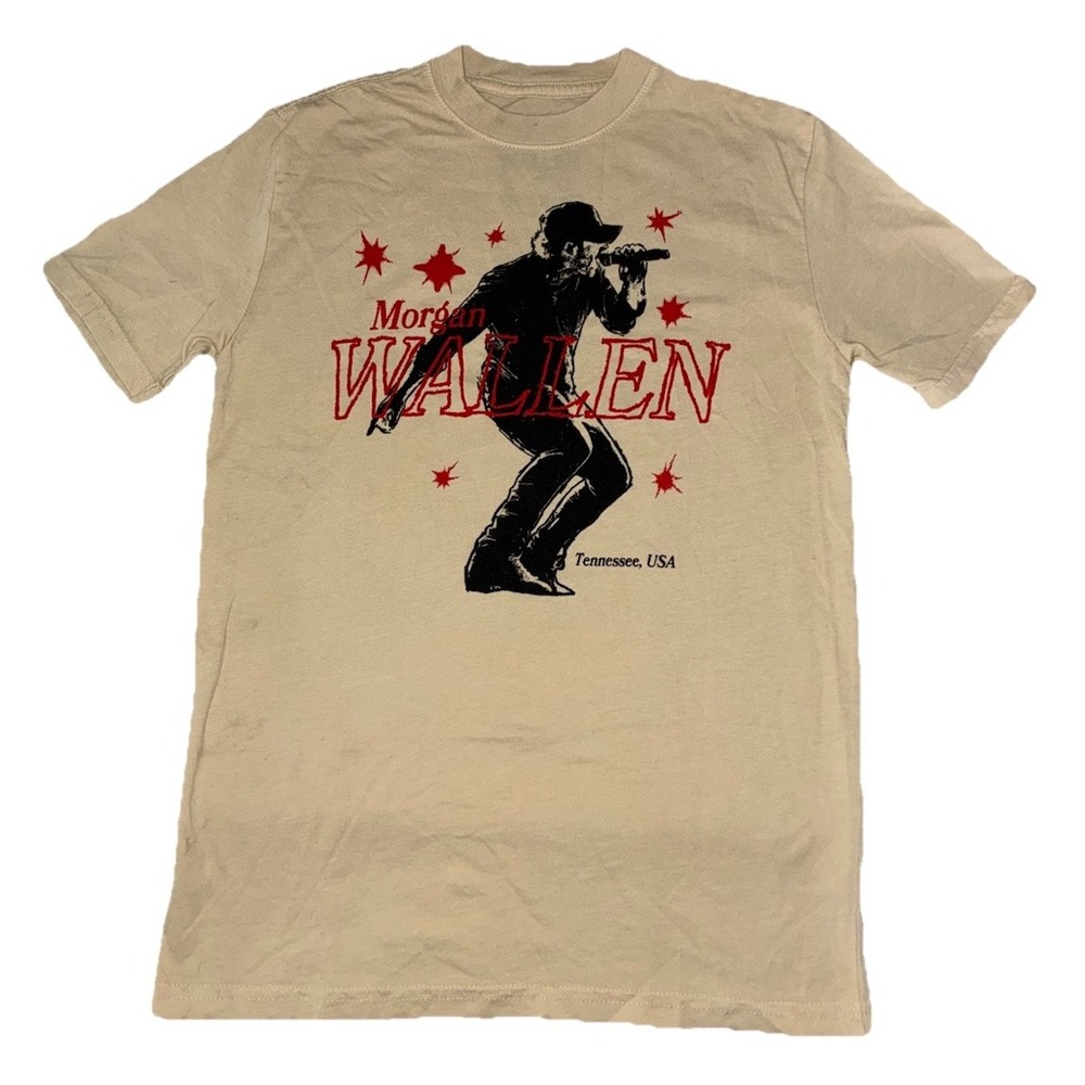 Morgan Wallen Baby Tee Women's S Sand I'm The Problem Tour Merch NEW *spots‎